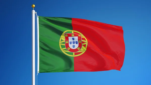 Vlag van Portugal, geïsoleerd met knippen pad alfakanaal transparantie — Stockfoto