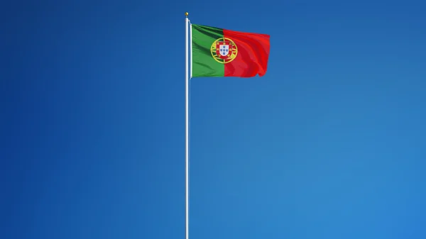 Portugal flag, isoliert mit clipping path alpha channel transparent — Stockfoto