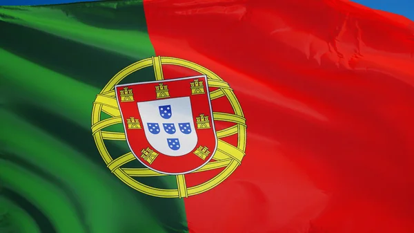 Portugal flag, isoliert mit clipping path alpha channel transparent — Stockfoto