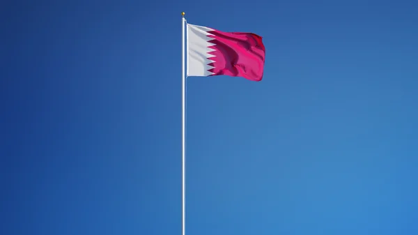 Qatar flag, isolated with clipping path alpha channel transparency — Stock Photo, Image