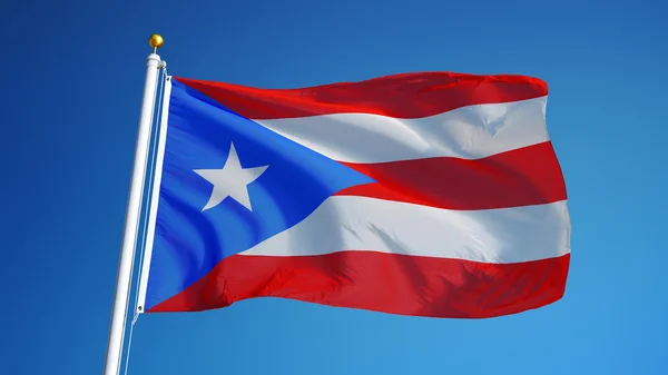 Puerto Rico flaggan, isolerad med clipping path alfakanal genomskinlighet — Stockfoto
