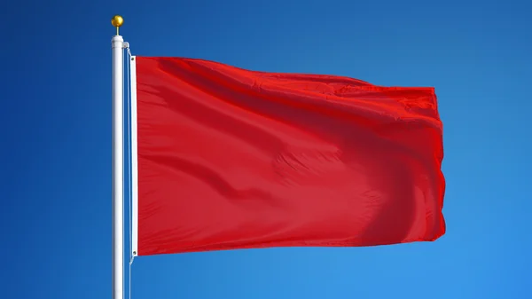 Kırmızı bayrak, yol alfa kanalı saydamlık kırpma ile izole