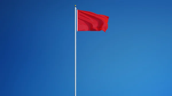 Bandera roja, aislada con transparencia del canal alfa de la ruta de recorte — Foto de Stock