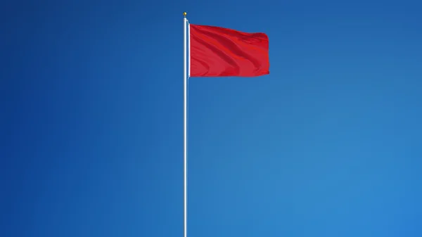 Red flag, isolated with clipping path alpha channel transparency — Stock Photo, Image