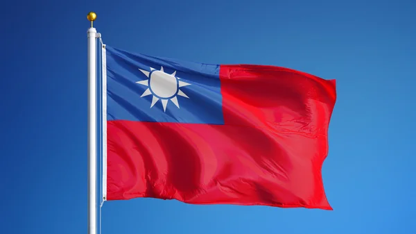 Bandeira da República da China, isolada com transparência de canal alfa de caminho de recorte — Fotografia de Stock