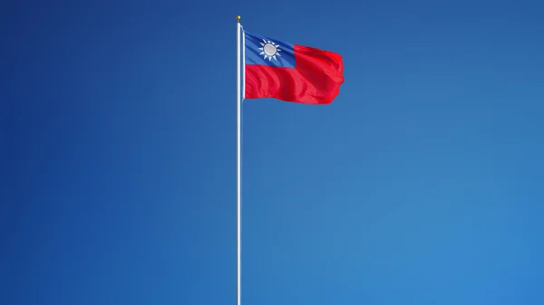 Vlag van de Republiek China, geïsoleerd met knippen pad alfakanaal transparantie — Stockfoto