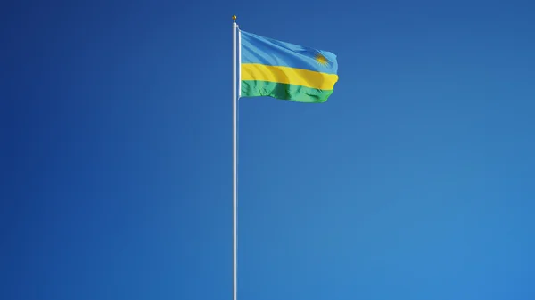 Bandera de Ruanda, aislada con transparencia del canal alfa de la ruta de recorte —  Fotos de Stock