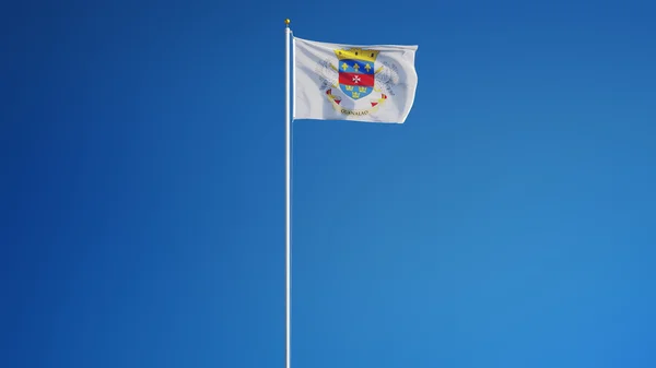 Bandera de San Bartolomé, aislada con transparencia del canal alfa de la ruta de recorte — Foto de Stock
