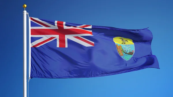 Sint-Helena vlag, geïsoleerd met uitknippad alfakanaal transparantie — Stockfoto