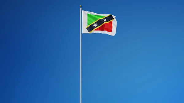 Saint Kitts ve Nevis bayrak, yol alfa kanalı saydamlık kırpma ile izole — Stok fotoğraf