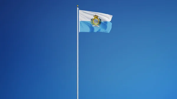 Vlajka San Marino, izolované s ořezovou cestou alfa kanál průhlednost — Stock fotografie