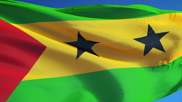 Σημαία του Σάο Τομέ και Πρίνσιπε, απομονωμένη με απόκομμα διαδρομή κανάλι άλφα διαφάνεια — Φωτογραφία Αρχείου
