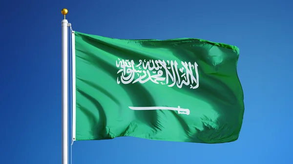 사우디아라비아 국기, 절연 클리핑 경로 알파 채널 투명성을 — 스톡 사진