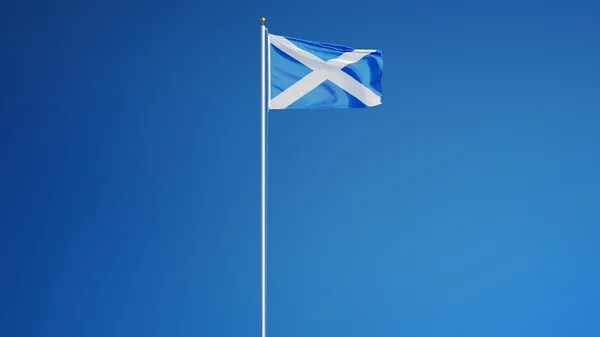 Bandera de Escocia, aislada con transparencia del canal alfa de la ruta de recorte — Foto de Stock