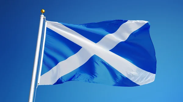 Bandera de Escocia, aislada con transparencia del canal alfa de la ruta de recorte — Foto de Stock