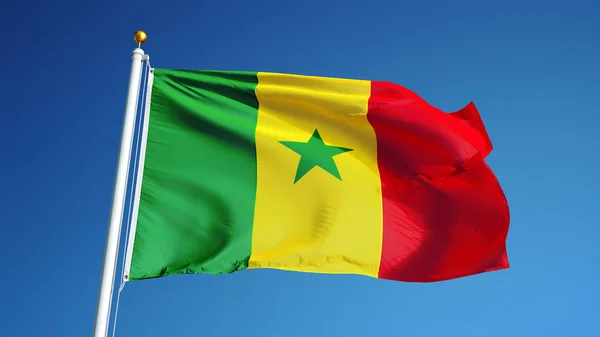 Σενεγάλη σημαία, απομονωμένη με απόκομμα διαδρομή κανάλι άλφα διαφάνεια — Φωτογραφία Αρχείου