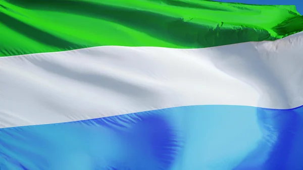 Bandiera Sierra Leone, isolata con percorso di ritaglio trasparenza canale alfa — Foto Stock
