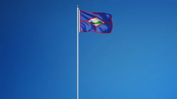 Bandera Sint Eustatius, aislada con transparencia de canal alfa de ruta de recorte — Foto de Stock