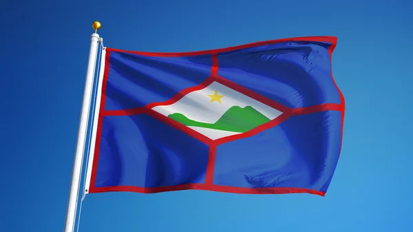 Bandera Sint Eustatius, aislada con transparencia de canal alfa de ruta de recorte —  Fotos de Stock