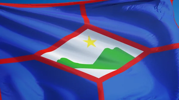 Bandera Sint Eustatius, aislada con transparencia de canal alfa de ruta de recorte —  Fotos de Stock