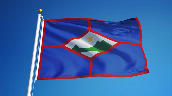 Sint Eustatius vlag, geïsoleerd met uitknippad alfakanaal transparantie — Stockfoto