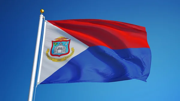 Sint maarten flag, isoliert mit Clipping-Pfad Alpha-Kanal-Transparenz — Stockfoto