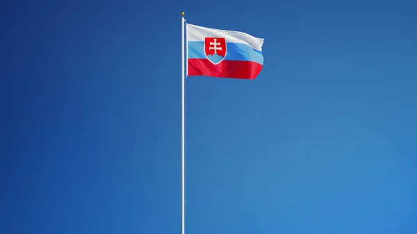 Slovakia flag, isolated with clipping path alpha channel transparency — Stock Photo, Image