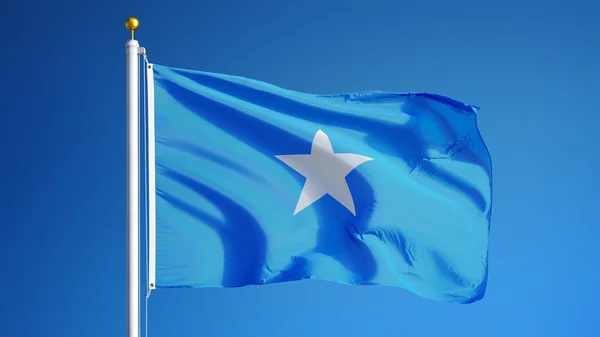 Bandera de Somalia, aislada con transparencia del canal alfa de la ruta de recorte —  Fotos de Stock