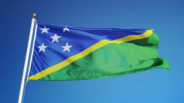 Solomon Islands flag, isolated with clipping path alpha channel transparency — Stock Photo, Image