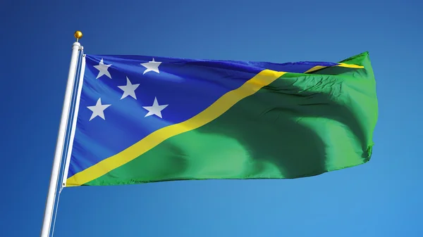 Solomon Islands flag, isolated with clipping path alpha channel transparency — Stock Photo, Image