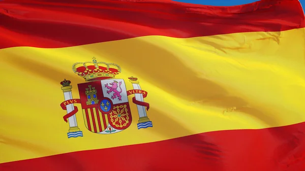 Spanien flagga, isolerad med clipping path alfakanal genomskinlighet — Stockfoto