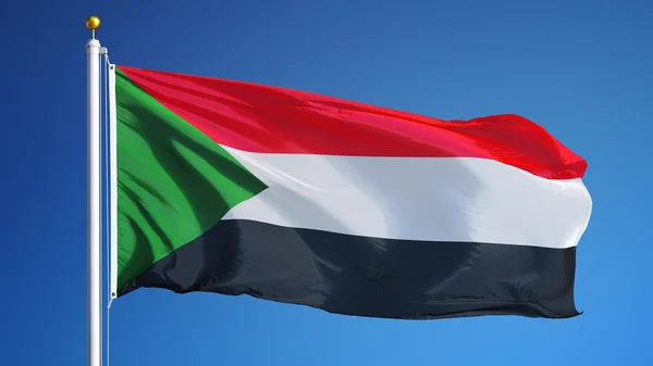 Sudan bayrağı, yol alfa kanalı saydamlık kırpma ile izole