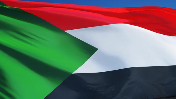 Bandera de Sudán, aislada con transparencia del canal alfa de la ruta de recorte — Foto de Stock