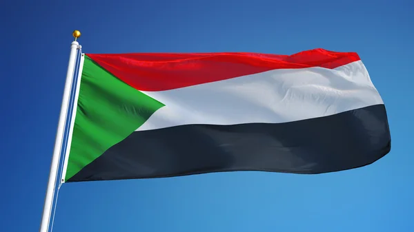 Sudan bayrağı, yol alfa kanalı saydamlık kırpma ile izole