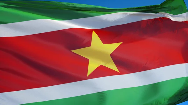 Suriname flag, isolated with clipping path alpha channel transparency — Stock Photo, Image