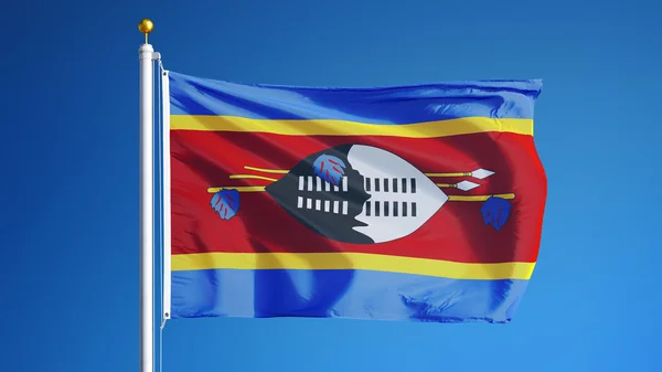 Vlag van Swaziland, geïsoleerd met knippen pad alfakanaal transparantie — Stockfoto