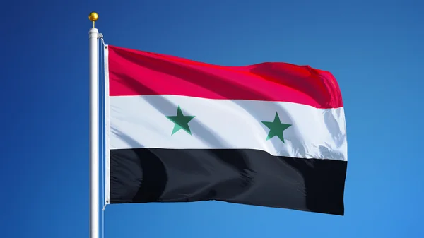 Vlag van Syrië, geïsoleerd met knippen pad alfakanaal transparantie — Stockfoto