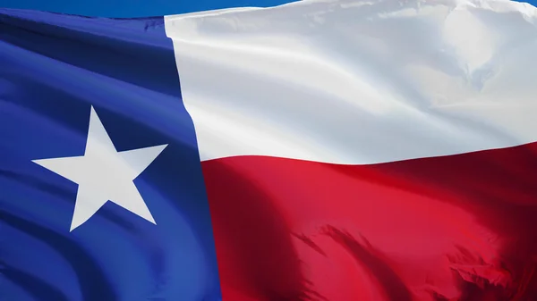 Texas bayrak, yol alfa kanalı saydamlık kırpma ile izole — Stok fotoğraf