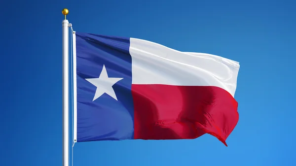 Σημαία του Τέξας, απομονωμένη με απόκομμα διαδρομή κανάλι άλφα διαφάνεια — Φωτογραφία Αρχείου