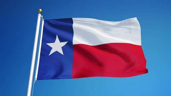 Bandera de Texas, aislada con transparencia de canal alfa de ruta de recorte —  Fotos de Stock