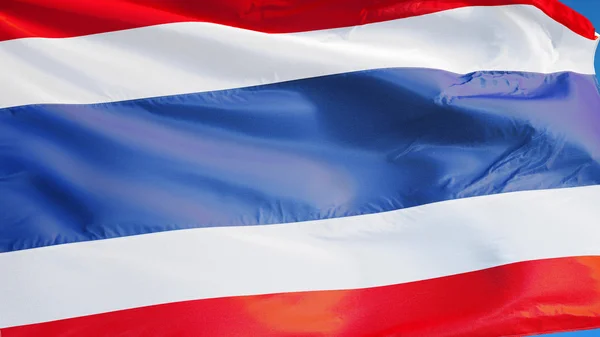 Bandera de Tailandia, aislada con transparencia de canal alfa de ruta de recorte — Foto de Stock