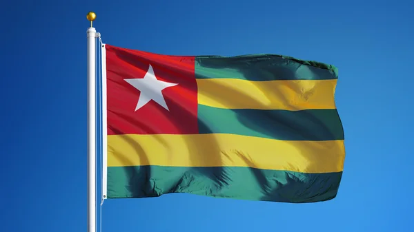 Bandera Togo, aislada con transparencia de canal alfa de ruta de recorte —  Fotos de Stock