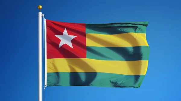 Bandera Togo, aislada con transparencia de canal alfa de ruta de recorte —  Fotos de Stock