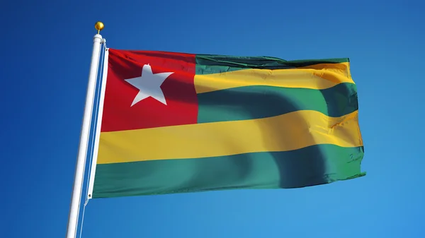 Bandera Togo, aislada con transparencia de canal alfa de ruta de recorte —  Fotos de Stock