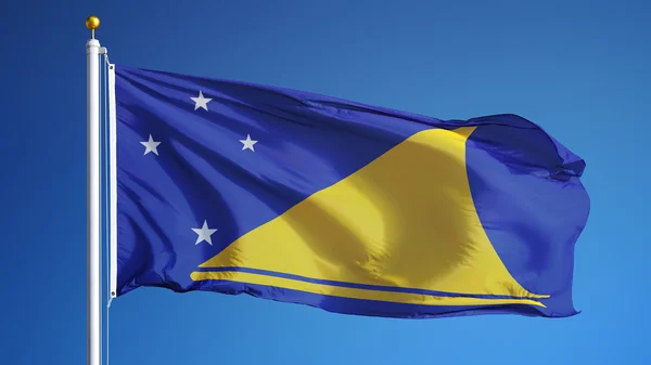 Bandeira Tokelau, isolada com transparência de canal alfa de caminho de recorte — Fotografia de Stock