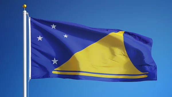 Bandera Tokelau, aislada con transparencia del canal alfa de la ruta de recorte —  Fotos de Stock