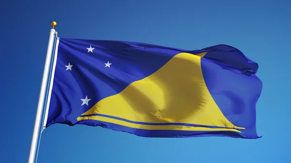 Bandeira Tokelau, isolada com transparência de canal alfa de caminho de recorte — Fotografia de Stock