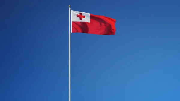 Bandiera Tonga, isolata con percorso di ritaglio trasparenza canale alfa — Foto Stock