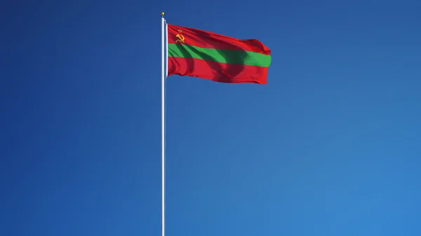 Transdinyester bayrağı, yol alfa kanalı saydamlık kırpma ile izole — Stok fotoğraf