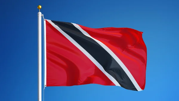 Trinidad a Tobago vlajka, izolované s ořezovou cestou alfa kanál průhlednost — Stock fotografie